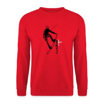 wake up wakeboard - Unisex Sweatshirt - red - Front - Alina (178cm) & Michal (187cm)