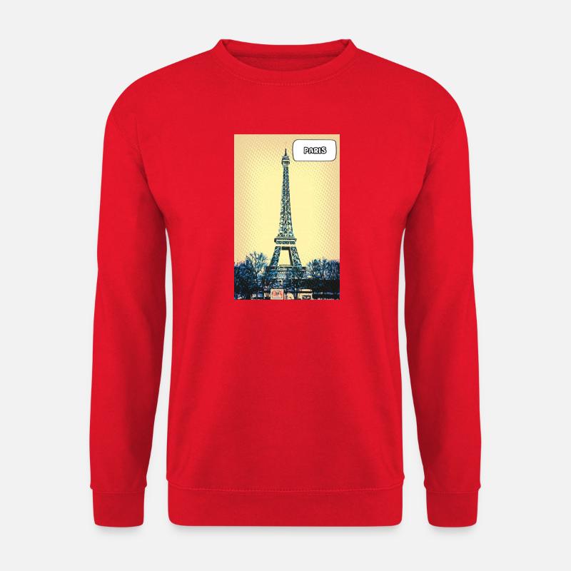 Eiffel Pop Art Paris - Unisex Pullover - Rot