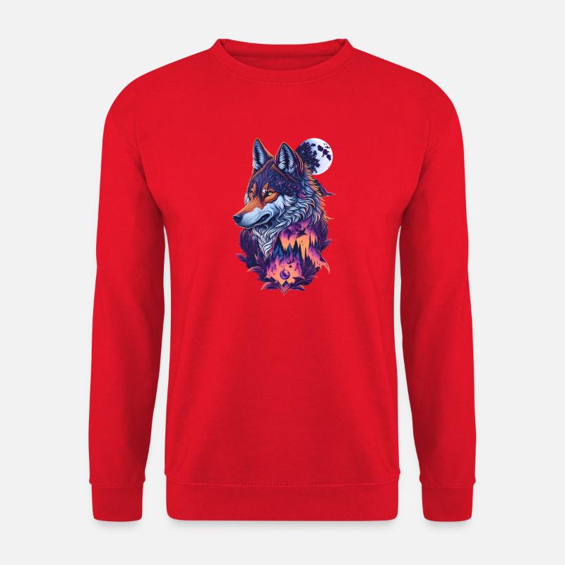 Wolf - Unisex Sweatshirt - red
