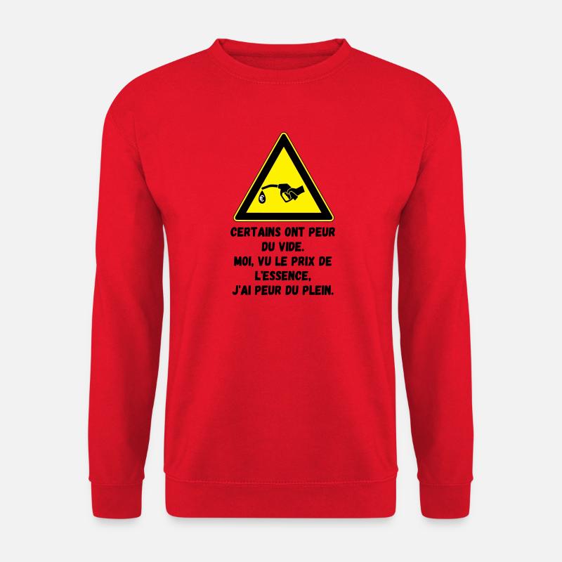 Angst vor dem Tanken - Unisex Pullover - Rot