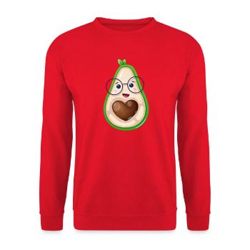 Lawyer Geek Heart Glasses - Unisex Sweatshirt - red - Front - Alina (178cm) & Michal (187cm)