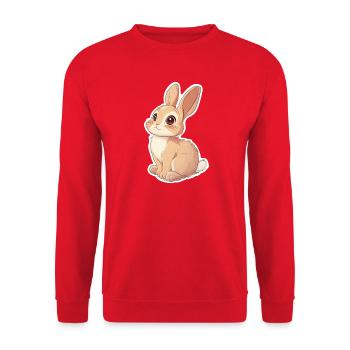 Hare - Unisex Sweatshirt - red - Front - Alina (178cm) & Michal (187cm)