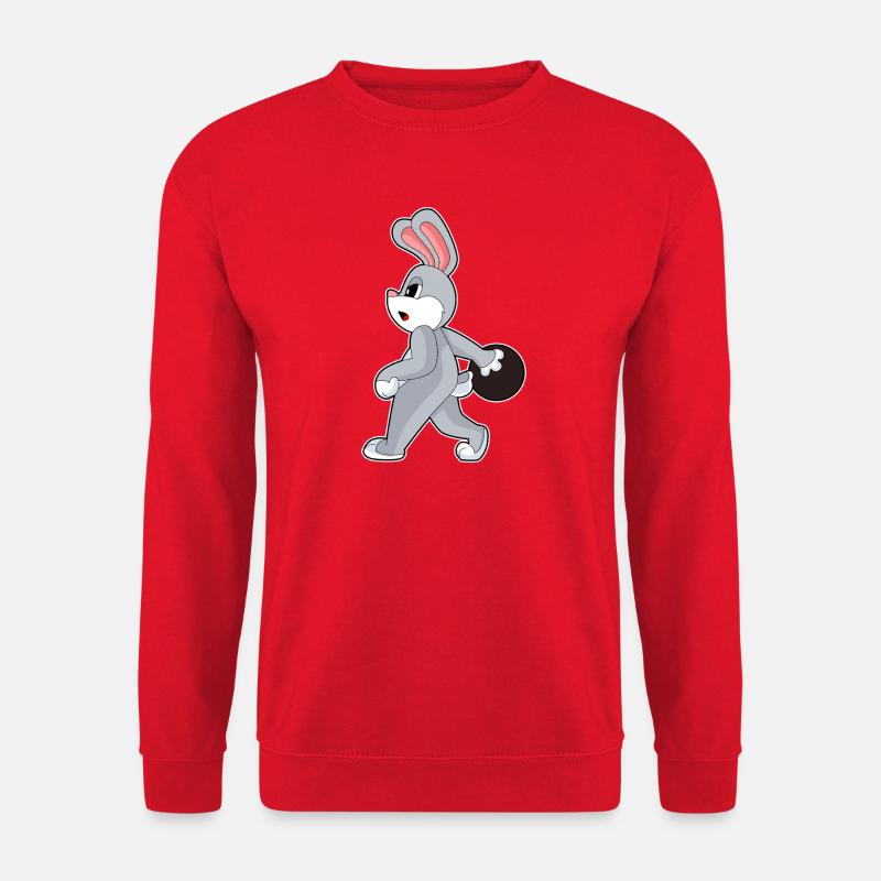 Bunny Bowling Boule de bowling - Sweat-shirt Unisexe - rouge