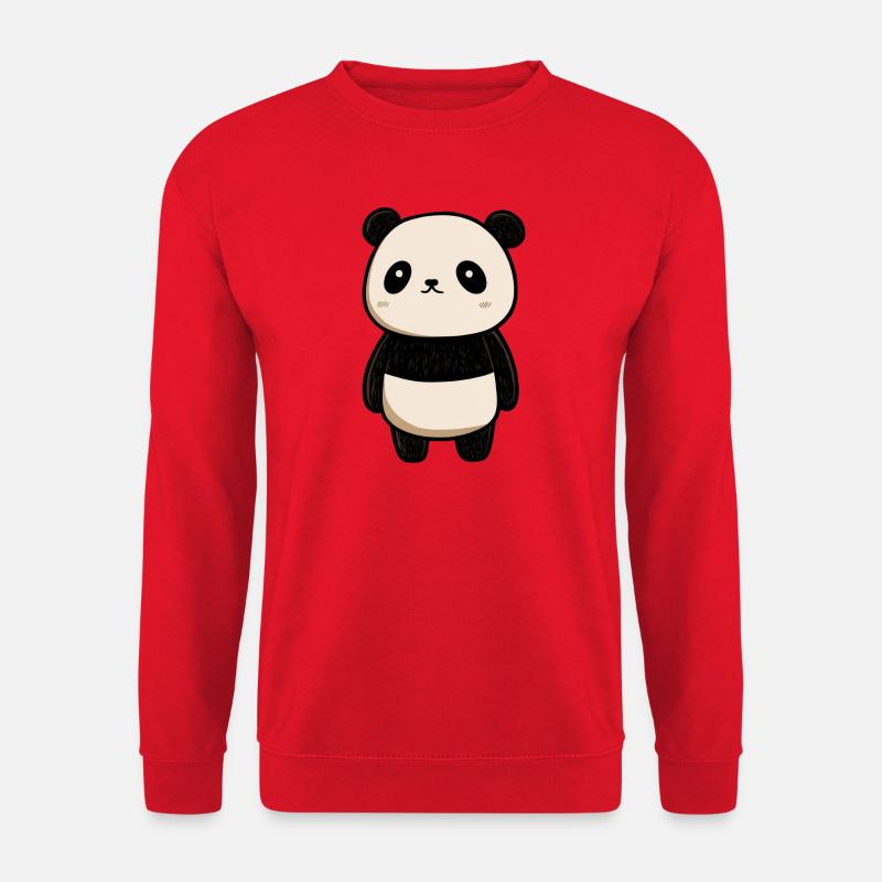 dessin panda, panda mignon, bébé panda - Sweat-shirt Unisexe - rouge