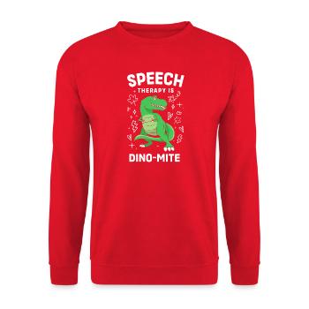 Speech Therapy Speech Therapist Speech Therapist - Unisex Sweatshirt - red - Front - Alina (178cm) & Michal (187cm)
