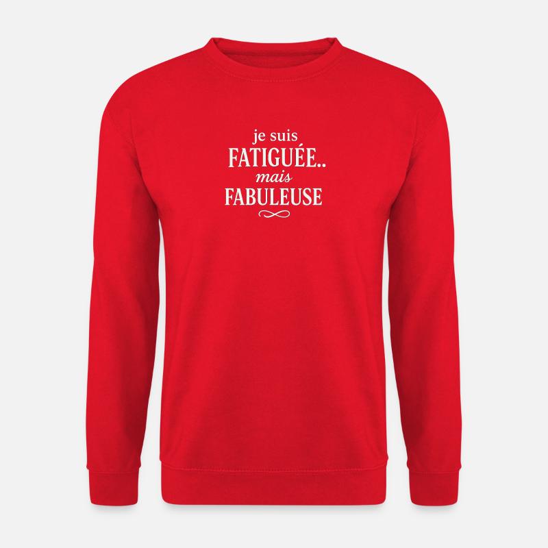 Müde, aber fabelhaft - Unisex Pullover - Rot