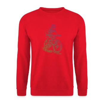 Ein Must Have für echte Mountainbike - Unisex Pullover - Rot - Vorne - Alina (178cm) & Michal (187cm)