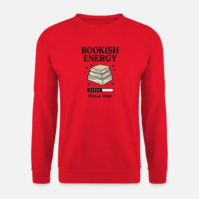 Bookish Energie Ladezustand - Unisex Pullover - Rot