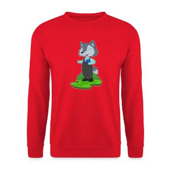 Wolf Poker Poker Card Game - Unisex Sweatshirt - red - Front - Alina (178cm) & Michal (187cm)