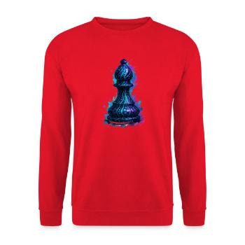 Crazy Chess Artistic Cosmic Blue Purple - Unisex Sweatshirt - red - Front - Alina (178cm) & Michal (187cm)