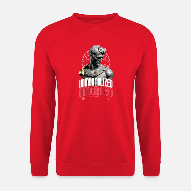 Immortalized Sculpture Globe - Unisex Sweatshirt - red