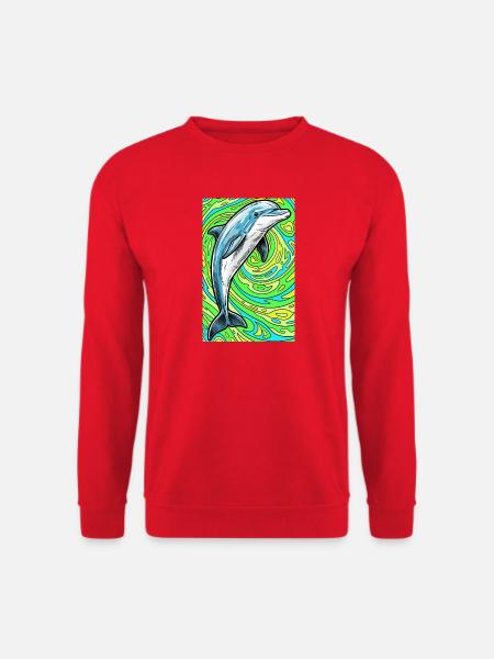 dolphin - Unisex Sweatshirt - red