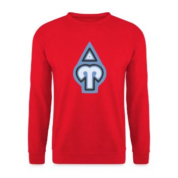 Aries tribal du Zodiaque et Feu - Sweat-shirt Unisexe - rouge - Devant - Alina (178cm) & Michal (187cm)