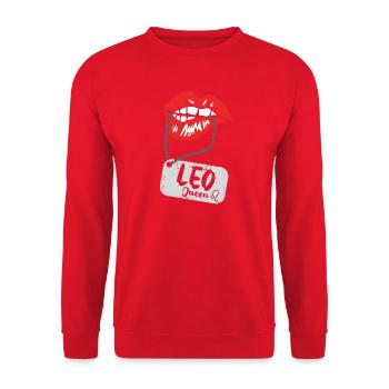 Signe du zodiaque Lion - Sweat-shirt Unisexe - rouge - Devant - Alina (178cm) & Michal (187cm)