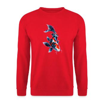 Koi-fische Japanische Koi-fische Koi-karpfen - Unisex Pullover - Rot - Vorne - Alina (178cm) & Michal (187cm)