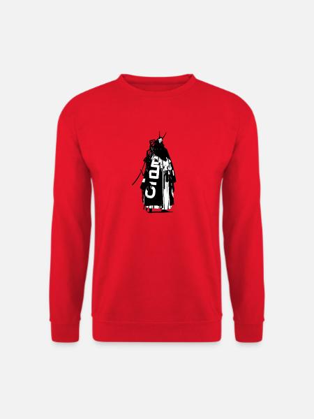 Samurai Cyberpunk – Futuristischer Ronin - Unisex Pullover - Rot