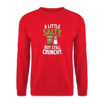 A Little Salty But Still Crunchy Gurke Und - Unisex Pullover - Rot - Vorne - Alina (178cm) & Michal (187cm)