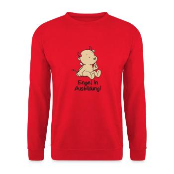 Engel_Teufel Ausbildung_schwarz - Unisex Pullover - Rot - Vorne - Alina (178cm) & Michal (187cm)