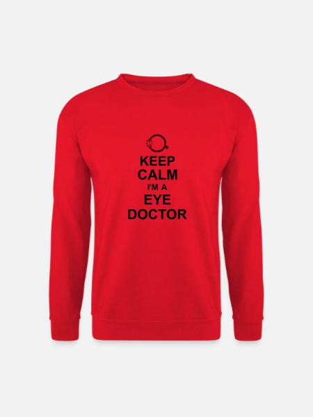 keep calm i'm a eye doctor kg10 - Unisex Pullover - Rot