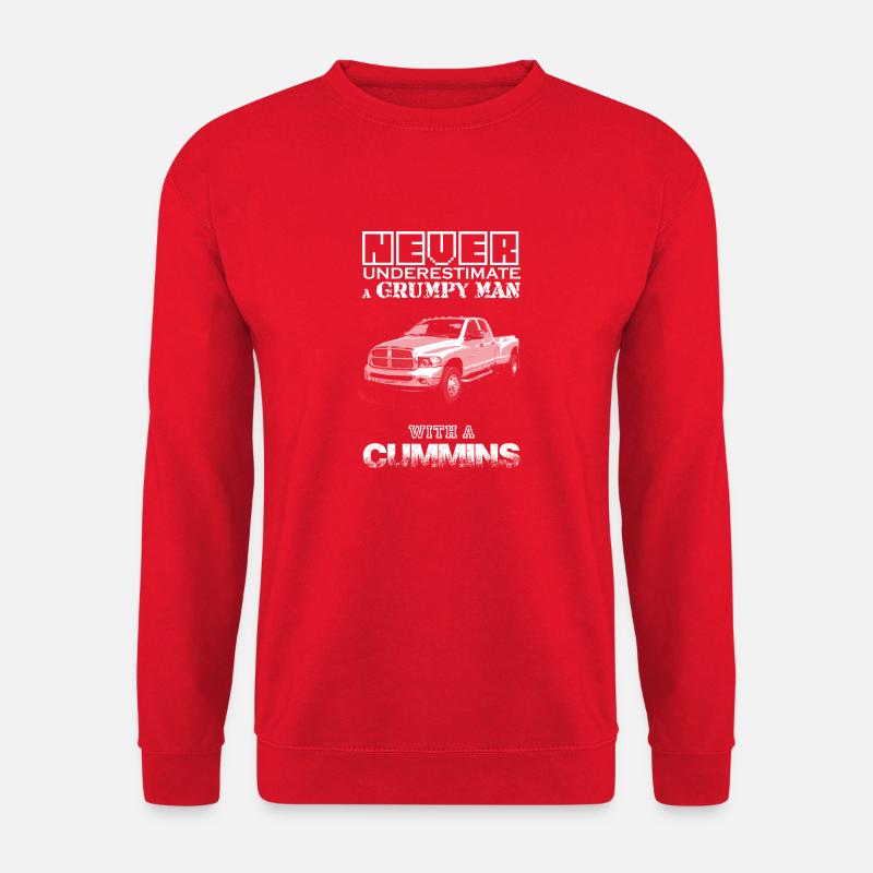 NEVER UNDERESTIMATE A GRUMPY MAN WITH A CUMMINS B - Sweat-shirt Unisexe - rouge