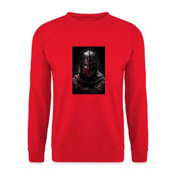 Deus Vult Kreuzritter Tempelritter Mittelalter - Unisex Pullover - Rot - Vorne - Alina (178cm) & Michal (187cm)