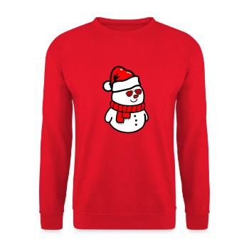 Schneemann Sonnenbrille - Unisex Pullover - Rot - Vorne - Alina (178cm) & Michal (187cm)