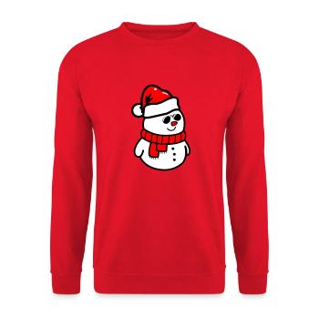 schneemann sonnenbrille - Unisex Pullover - Rot - Vorne - Alina (178cm) & Michal (187cm)