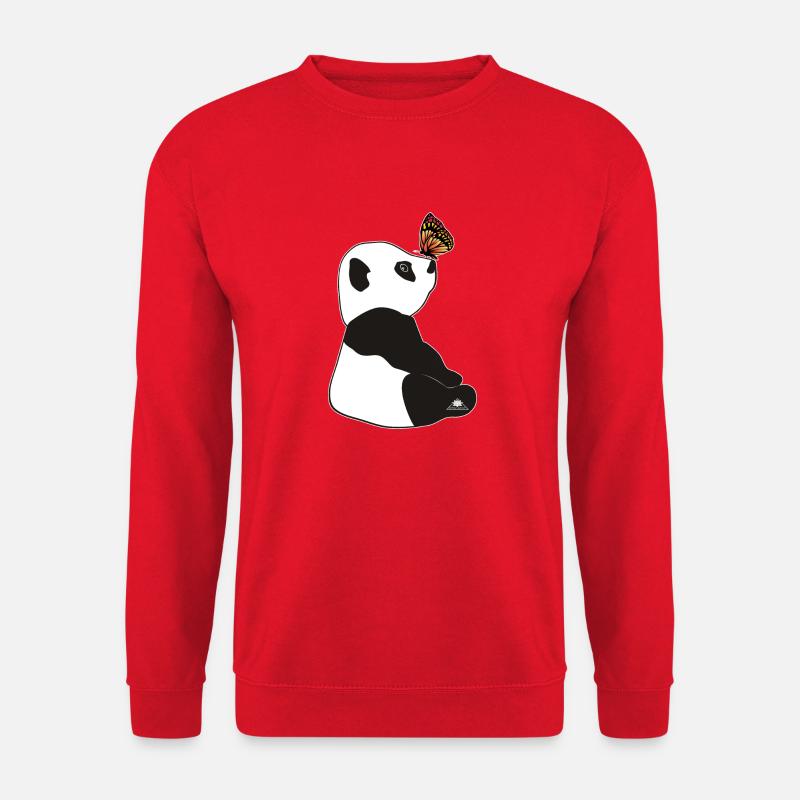 Panda-Schmetterling - Unisex Pullover - Rot