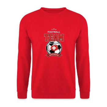Switzerland - Unisex Sweatshirt - red - Front - Alina (178cm) & Michal (187cm)