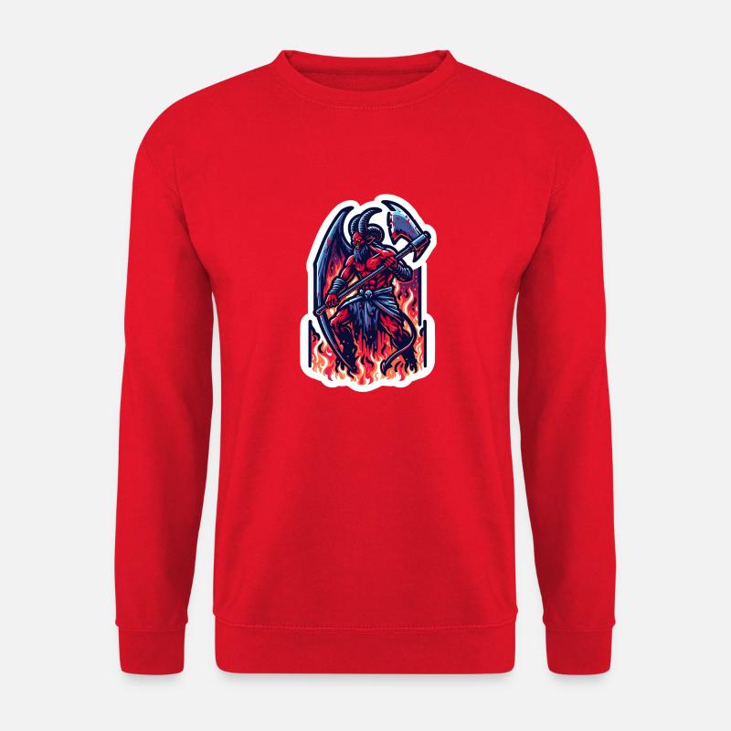Feuerdämon - Unisex Pullover - Rot
