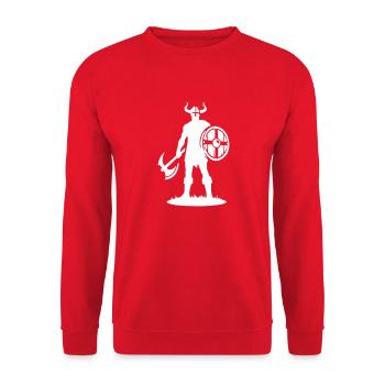 wikinger warrior - Unisex Pullover - Rot - Vorne - Alina (178cm) & Michal (187cm)