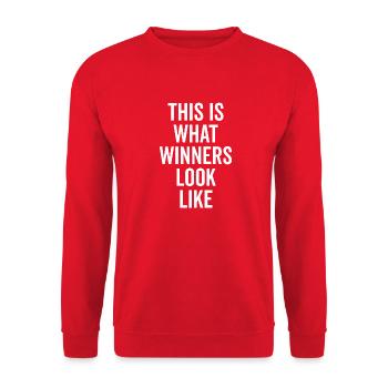 This is What Winners Look Like - Unisex Sweatshirt - red - Front - Alina (178cm) & Michal (187cm)