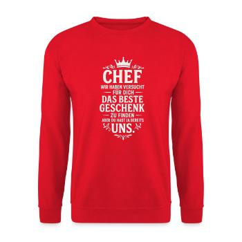 best gift coworker office - Unisex Sweatshirt - red - Front - Alina (178cm) & Michal (187cm)