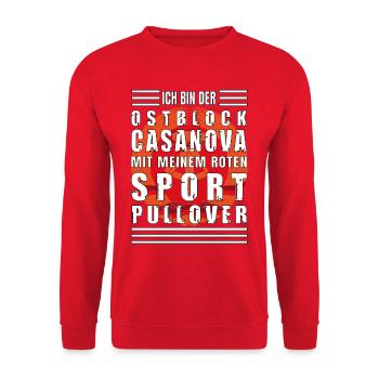 Ostblock Casanova Sport Pullover - Unisex Pullover - Rot - Vorne - Alina (178cm) & Michal (187cm)