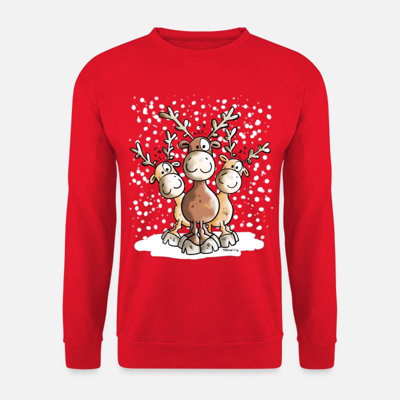 Elch Friends - Unisex Pullover - Rot