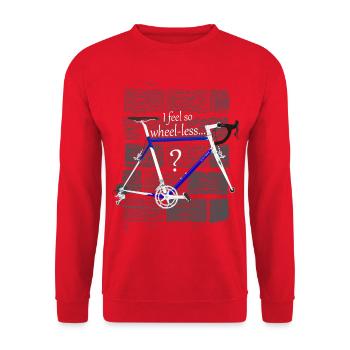 I feel so wheelless - Unisex Sweatshirt - red - Front - Alina (178cm) & Michal (187cm)
