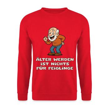 Getting Older Bold Humor - Unisex Sweatshirt - red - Front - Alina (178cm) & Michal (187cm)