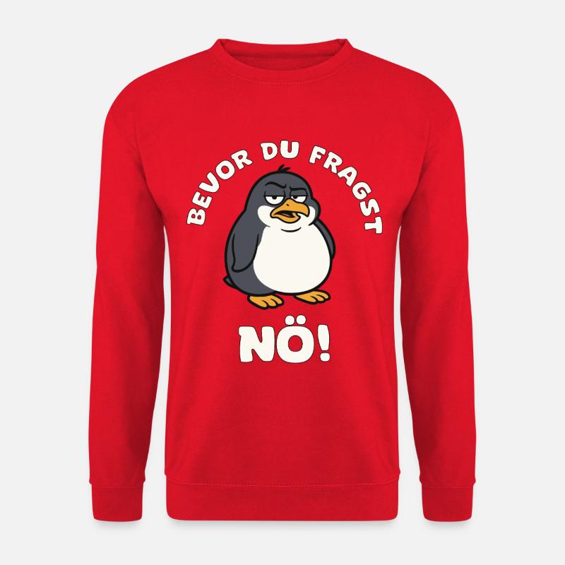 Bevor du fragst NÖ Pinguin - Unisex Pullover - Rot
