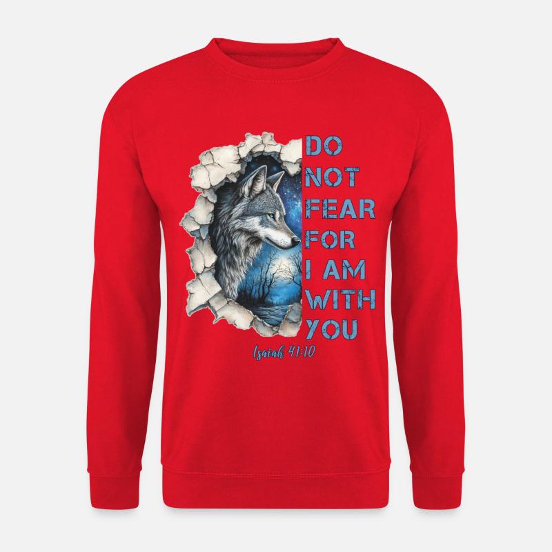 Wolf Christliches Zitat - Unisex Pullover - Rot