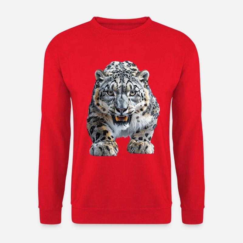 Snow leopard - Unisex Sweatshirt - red