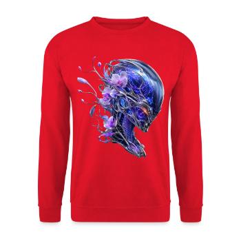 Spectre chromé et orchidées - Sweat-shirt Unisexe - rouge - Devant - Alina (178cm) & Michal (187cm)