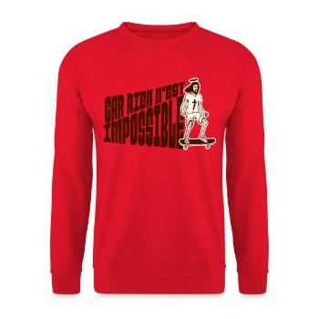 car rien n'est impossible - Sweat-shirt Unisexe - rouge - Devant - Alina (178cm) & Michal (187cm)