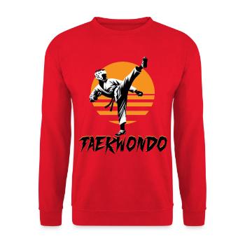 Taekwondo - Unisex Sweatshirt - red - Front - Alina (178cm) & Michal (187cm)