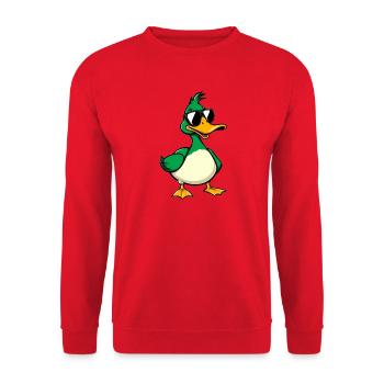 Canard - Sweat-shirt Unisexe - rouge - Devant - Alina (178cm) & Michal (187cm)