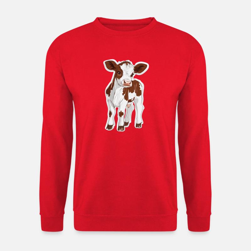 Kuh - Unisex Pullover - Rot