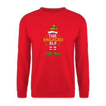 Elfe Elf Weihnachtsgeschenk - Unisex Pullover - Rot - Vorne - Alina (178cm) & Michal (187cm)