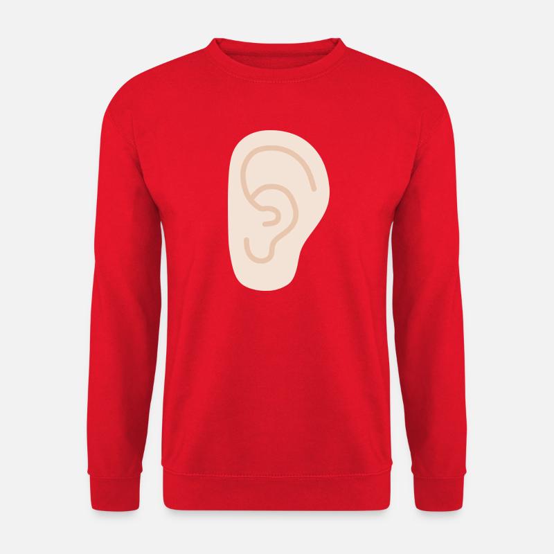 Ear: Soft Peach Line Art - Unisex Sweatshirt - red