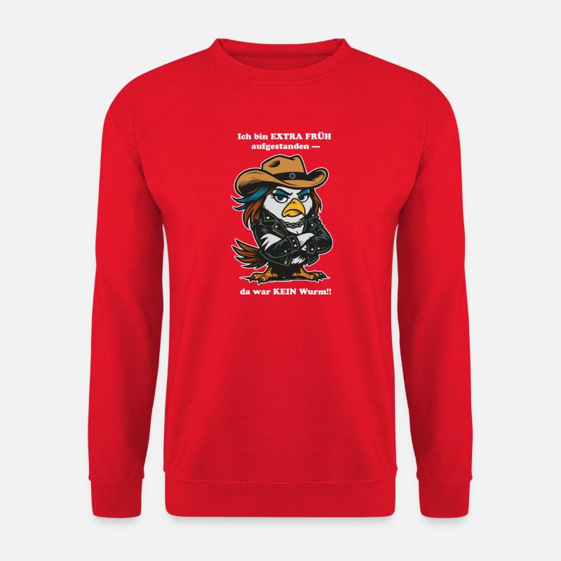 Früher Vogel - Unisex Pullover - Rot