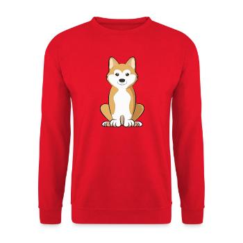 Akita Inu Chien Maman Fière Japonaise Akita Lover - Sweat-shirt Unisexe - rouge - Devant - Alina (178cm) & Michal (187cm)