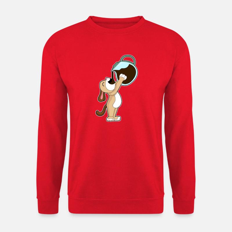 Dog Coffee Coffee Pot - Unisex Sweatshirt - red